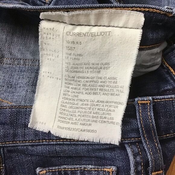 CURRENT Elliott jeans The flying medium rise mid ankle distressed size 26 - Picture 4 of 9